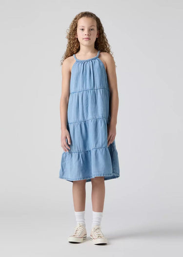 Girl's Halter Tiered Dress in Hang Up Without Destruction by Levi's