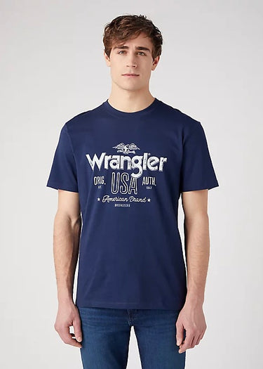 tee-shirt bleu wrangler american