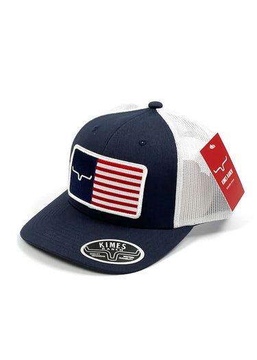 Casquette visière American Trucker en Navy|White by Kimes Ranch