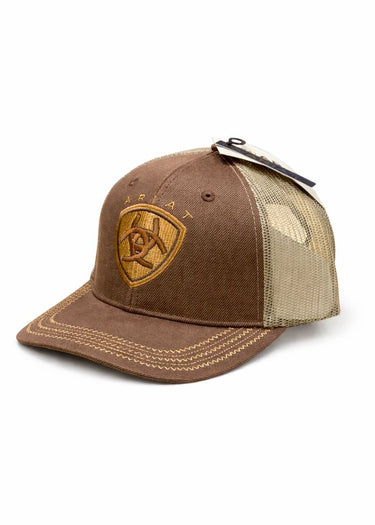 Oilskin visor cap in Brown by Ariat