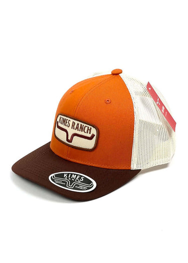 Casquette à visière Rolling Trucker en orange brûlé par Kimes Ranch