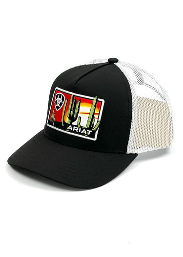 Desert Scene Patch Black visor cap by Ariat