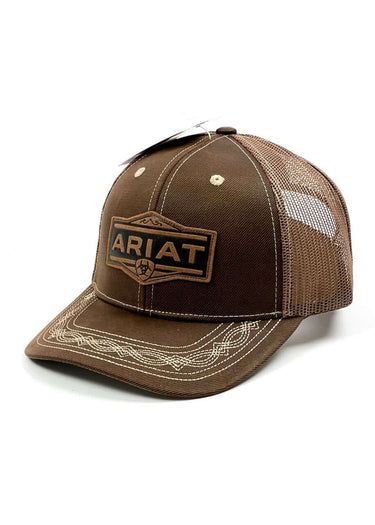 Vintage Logo Patch braun Snapback Visor Cap von Ariat