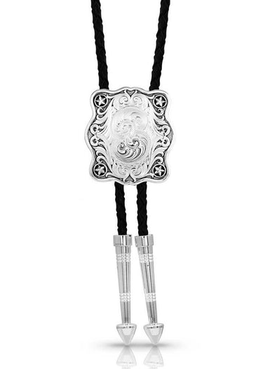 Bolo Tie Scalloped Square by Montana Silversmiths