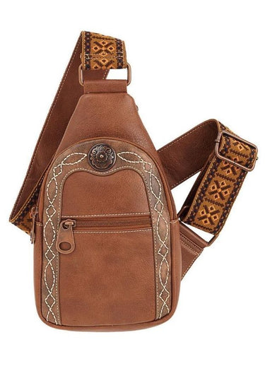 Exhibition Bag Ivy Sling Crossbody in Tan by Nocona