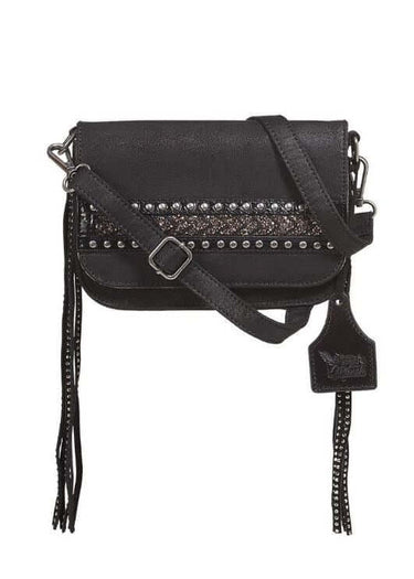 Fransen Crossbody Handtasche in Schwarz von Angel Ranch