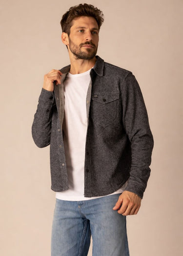 worn Men's Coloma Snapfront Shirt of Kimes Ranch