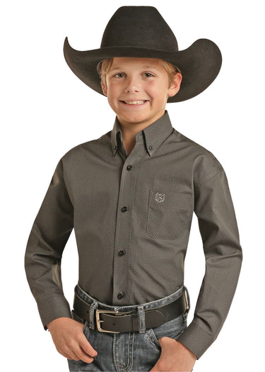 Western shirt child Geo Print Long Sleeve Button by Panhandle