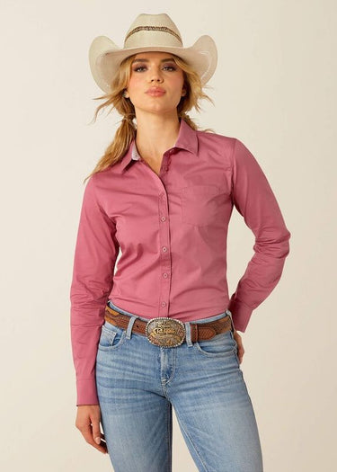Women's Kirby Stretch Western Shirt in Rose Wine by Ariat