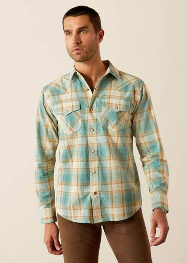 Herren Hardin Retro Fit Westernhemd in Türkis von Ariat