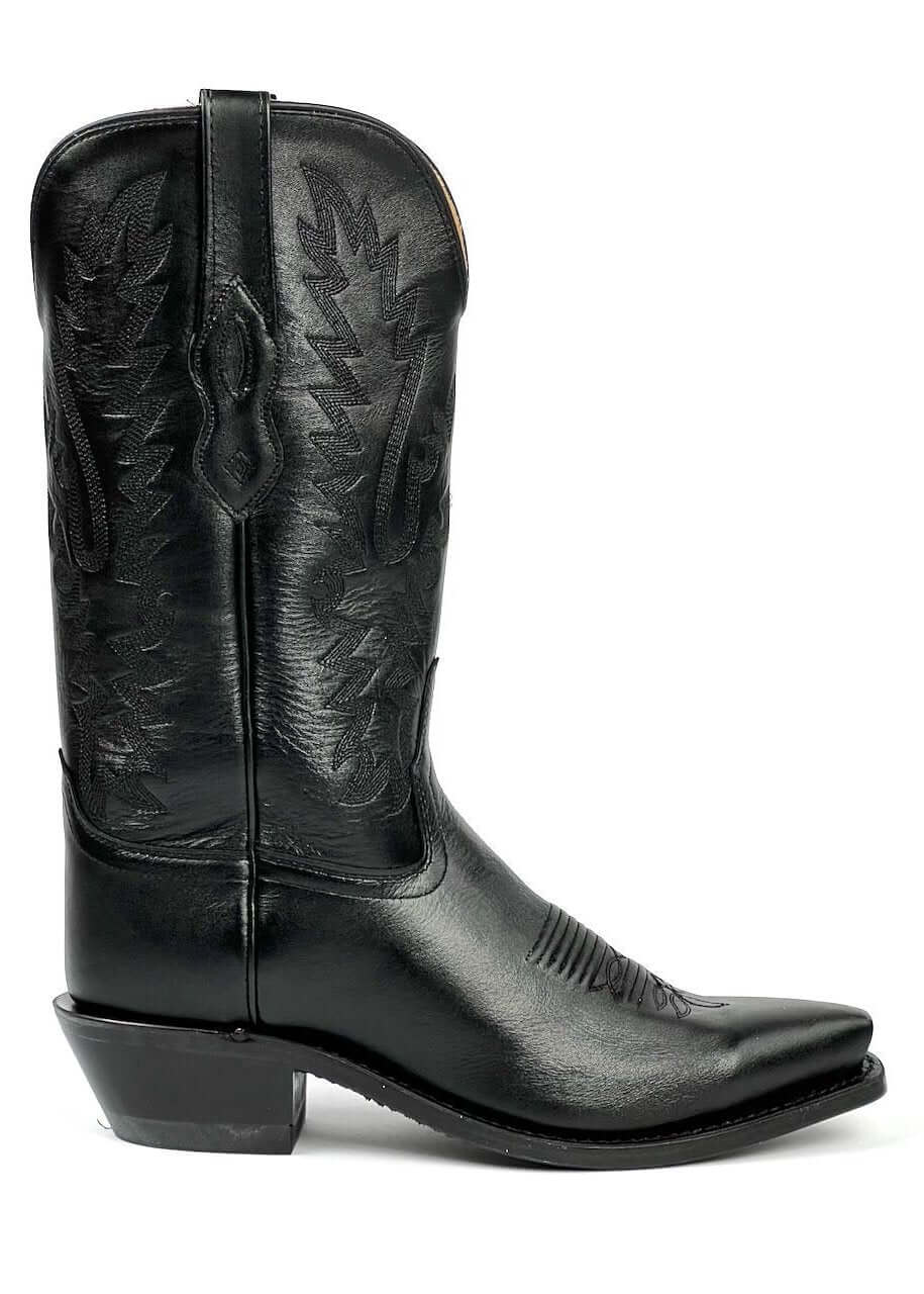 Stivali Texani neri donna Olbrook di Old West –