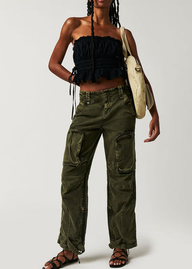 pantalon femme modèle impossible à comparer slouch couleur dusty olive par Free People