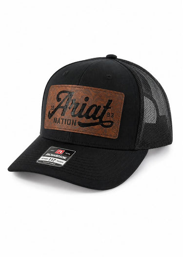 Cappellino Faux Leather Patch Black by Ariat
