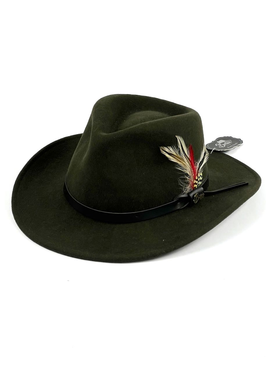 cappello modello Voyager color Olive di Bullhide