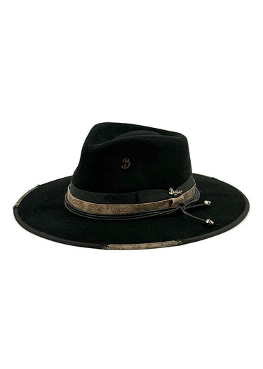 Cappello Western Reloaded in feltro nero di Bullhide