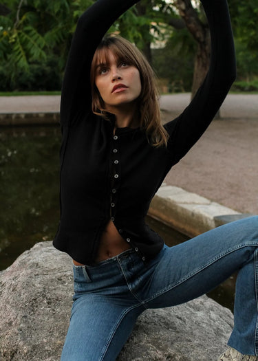 Cardigan contextualisé Its On en noir par Free People