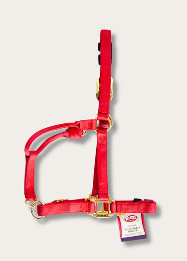 Red color adjustable halter by Weaver Leather