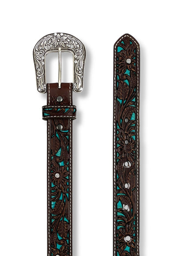 Fashion Girls Belt in Brown & Turquoise by Ariat