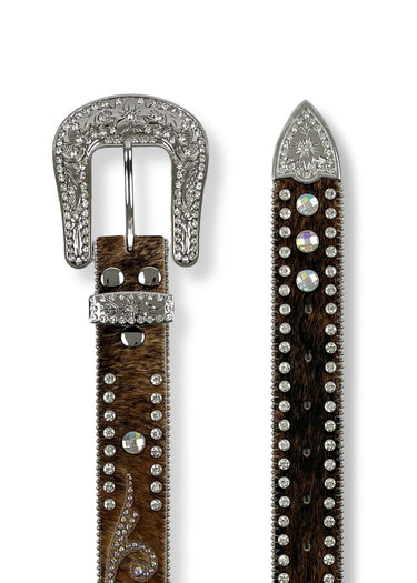 Ceinture western pour femme Calf Hair-on Hide Rhinestone by Nocona