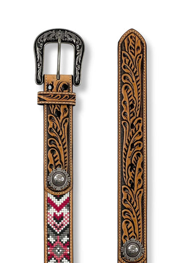 Ceinture incrustée de perles Western Shades pour femme en rose par Angel Ranch