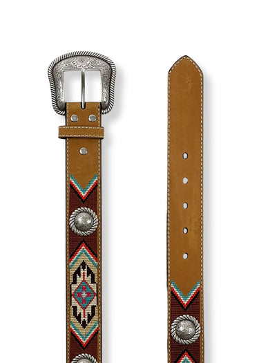Women's Southwest Embroidered Round Western Belt by Nocona