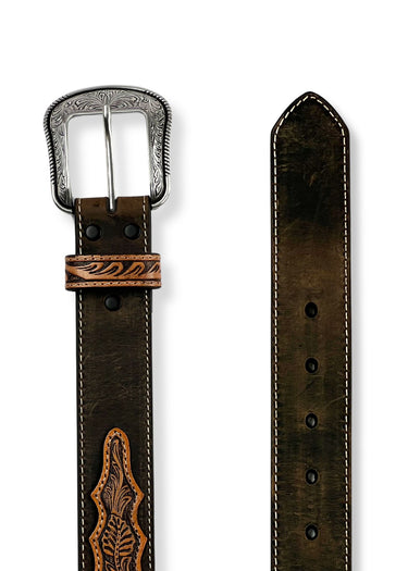 Westerngürtel für Männer Modell 3D Kaktus Flora Braun von Nocona
