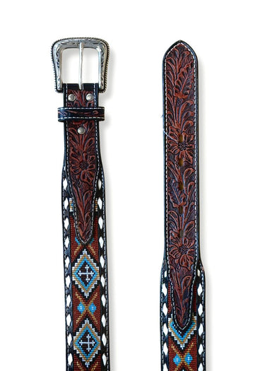 Ceinture western pour homme Bead Tooled Rust by Nocona