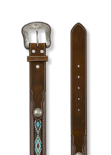 Ceinture western moyenne perlée Aztec pour homme en marron par Nocona