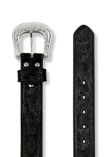 Ceinture western noire en cuir de bœuf pour hommes par Nocona