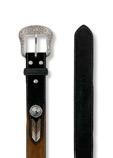 Ceinture western Concho Cofee lacé pour homme de Nocona