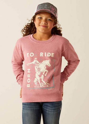 Junior Rider Sweatshirt für Mädchen in Rose Wine Heather von Ariat