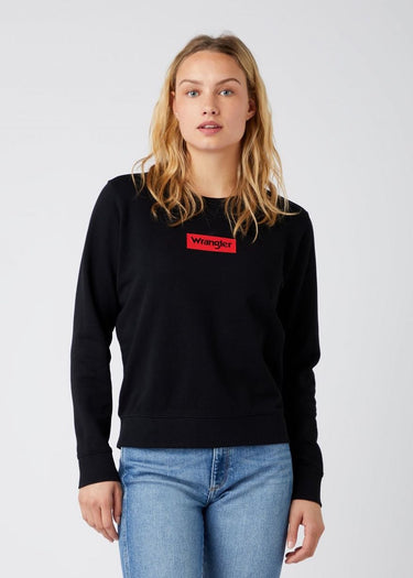 women's sweatshirt crew Seat black model by Wrangler