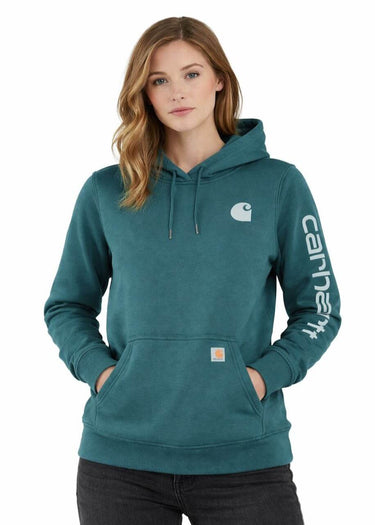 Sweat-shirt à manches avec logo pour femmes en Greenstone par Carhartt