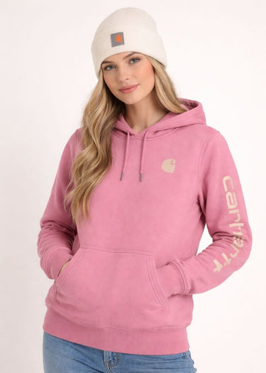 Sweat-shirt à manches avec logo pour femmes en Woodrose par Carhartt