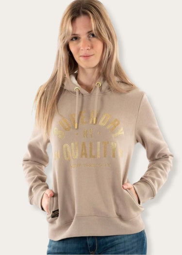 Sweat-shirt à logo luxe metalice de Superdry pour femme