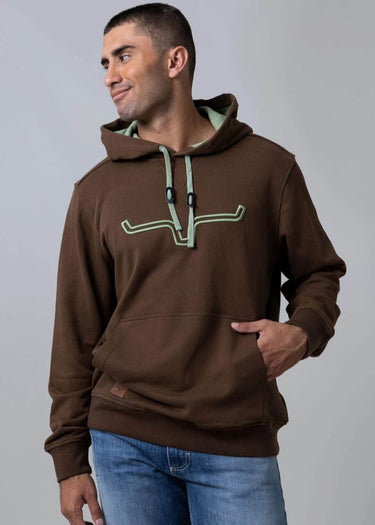 Sweat-shirt Fast Tolker pour homme en marron foncé par Kimes Ranch