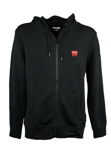black men's wrangler hoodie with zipper