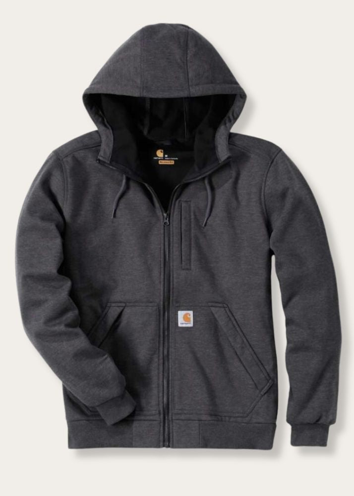 Felpa uomo Zip Wind Fighter Carbon Heather di Carhartt