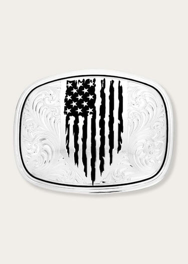 Fibbia American Made Strength Western Buckle by Montana Silversmith