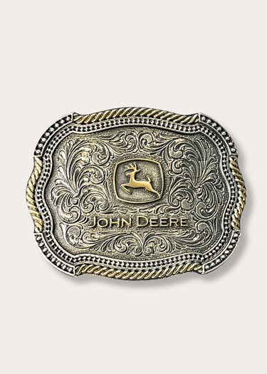 Fibbia John Deere Scalloped Duo Attitude di Montana Silversmith