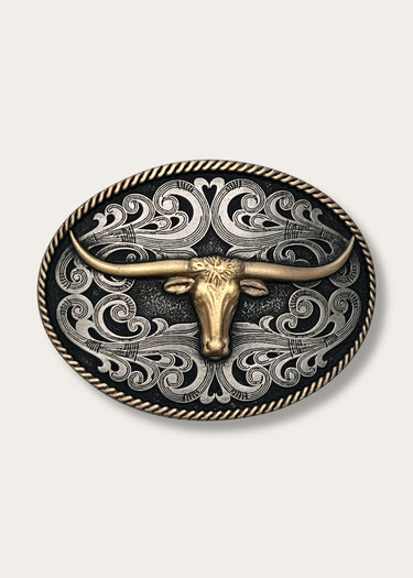 Montana Silversmith Two-Tone Longhorn Schnalle
