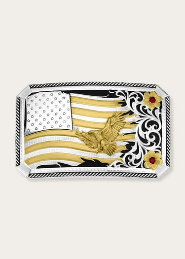 Fibbia Noble Pride American Made con Eagle by Montana Silversmith