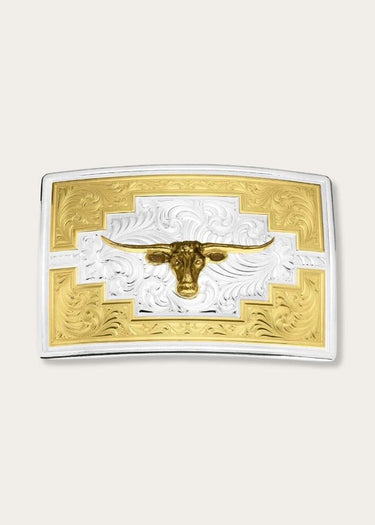 Fibbia Western Santa Fe Sunrise Longhorne by Montana Silversmith