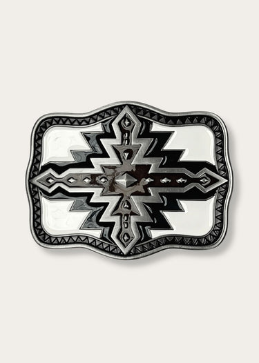 Buckle Smooth Edge Ivy Navy Brown Epoxy Western Antique Silver by Nocona