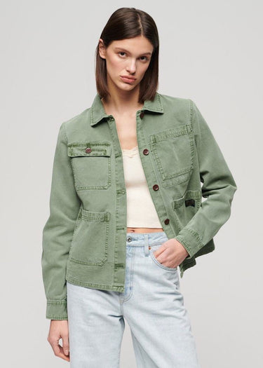 Veste modèle core pour femme en vert jade par Superdry