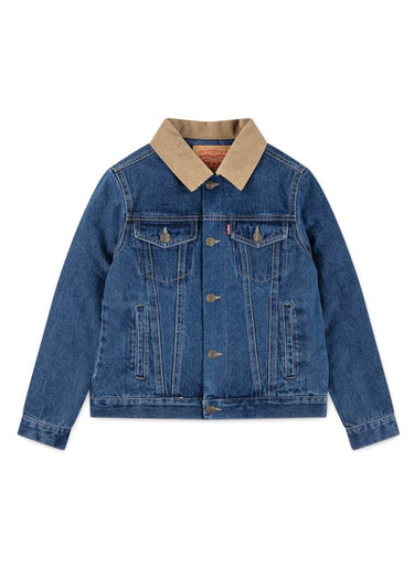 Giacca in Jeans ragazzo Quiled Lined Trucker in Dark Blue di Levi's