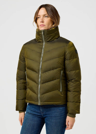 Worn Jacket Shorts Puffer Ivy Green by Wrangler