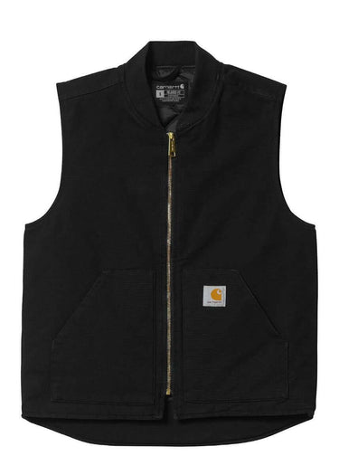 Gilet isolé à col en côtes pour hommes en noir par Carhartt