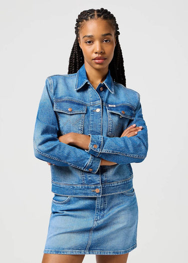 Giubbotto Jeans donna Regular Heritage in Wrangler Wrugged di Wrangler