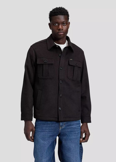 Utility Wool Shirt Jacket in Chocolate Torte by Lee